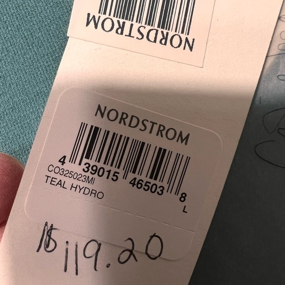 Caroline Issa teal hydro Nordstrom Signature top womens size large - Picture 3 of 10